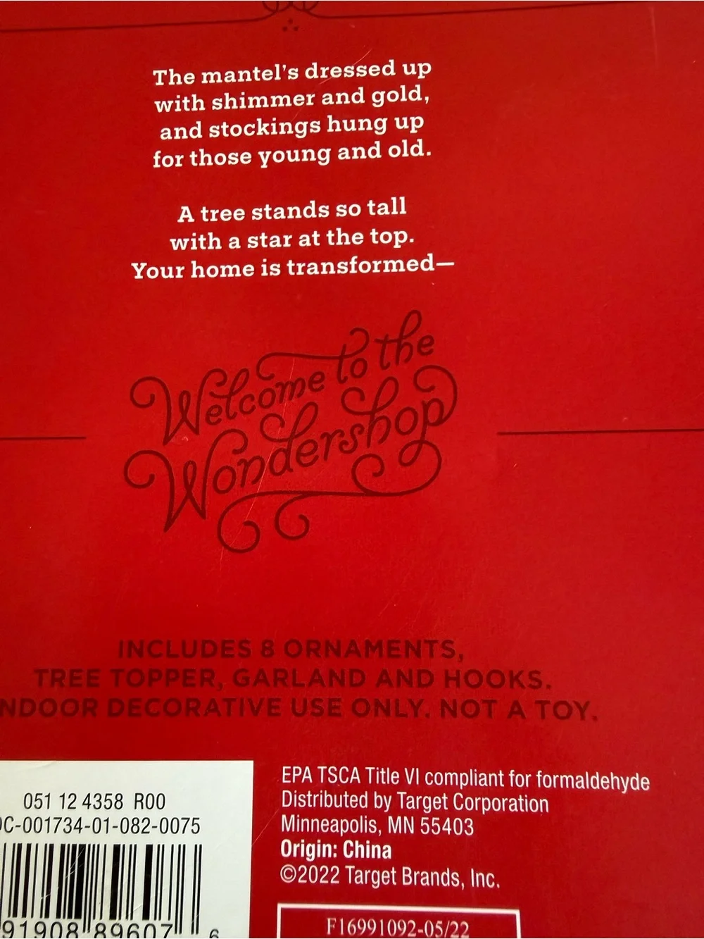 Target Wondershop Christmas Ornament Garland Tree Topper Decor Set NIB Black